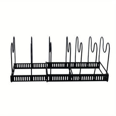 Iron Storage Rack Foldable Pot Cover Bowl Dish Holder for Kitchen
