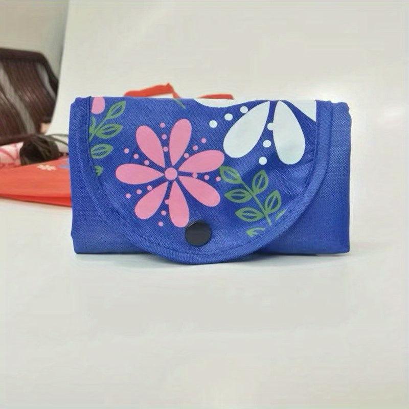 Reusable Grocery Bag Foldable Eco-Friendly Floral Print Shopper Bag
