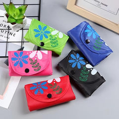 Reusable Grocery Bag Foldable Eco-Friendly Floral Print Shopper Bag