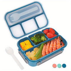 1300ml Four Cell Plastic Lunch Box - Microwave Safe Bento Box