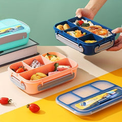 1300ml Four Cell Plastic Lunch Box - Microwave Safe Bento Box