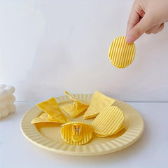 4pcs Chips Shaped Sealing Clip Bag Clips Food Snack Sealer Clamp