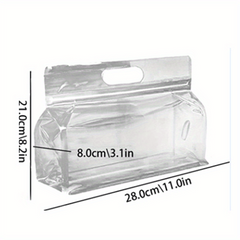5pcs Transparent Frosted Seal Bag Portable Self Sealing Kitchen Supplies