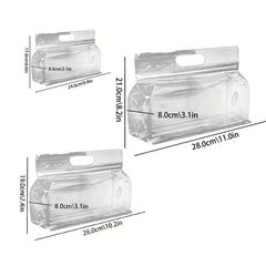 5pcs Transparent Frosted Seal Bag Portable Self Sealing Kitchen Supplies