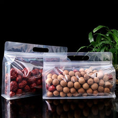5pcs Transparent Frosted Seal Bag Portable Self Sealing Kitchen Supplies