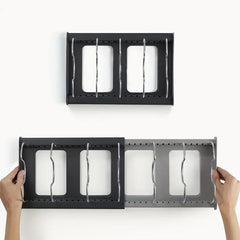 Adjustable Kitchen Pot And Lid Storage Rack Telescopic