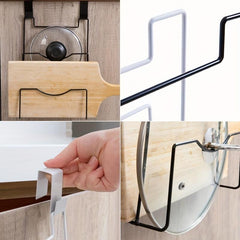 1PC Wall-mounted Pot Lid Holder Cutting Board Storage Rack