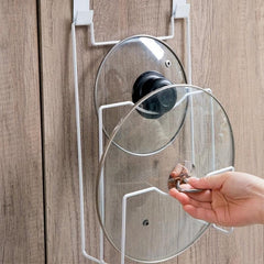 1PC Wall-mounted Pot Lid Holder Cutting Board Storage Rack