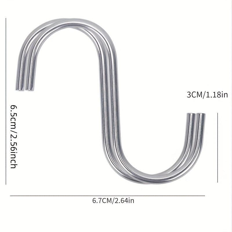 10 pcs S Shaped Hooks for Hanging Plants Clothes Pots Cups Bags Towels