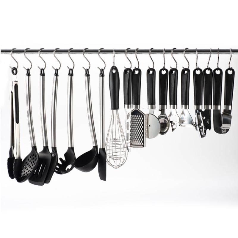 10 pcs S Shaped Hooks for Hanging Plants Clothes Pots Cups Bags Towels