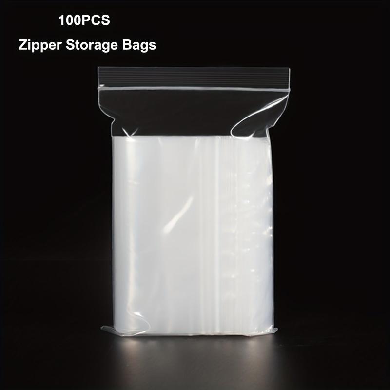 100 Clear Zipper Bags for Food Storage Snacks Nuts Seeds Candy Kitchen