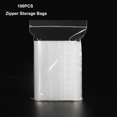 100 Clear Zipper Bags for Food Storage Snacks Nuts Seeds Candy Kitchen