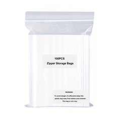100 Clear Zipper Bags for Food Storage Snacks Nuts Seeds Candy Kitchen