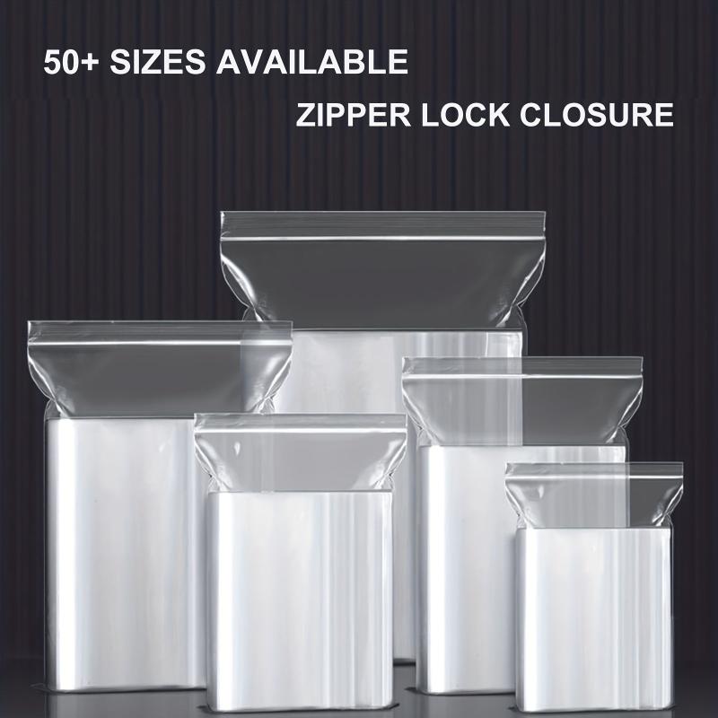 100 Clear Zipper Bags for Food Storage Snacks Nuts Seeds Candy Kitchen