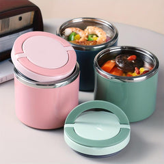 Vacuum Insulated Oatmeal Container with Lid - Portable for Teens
