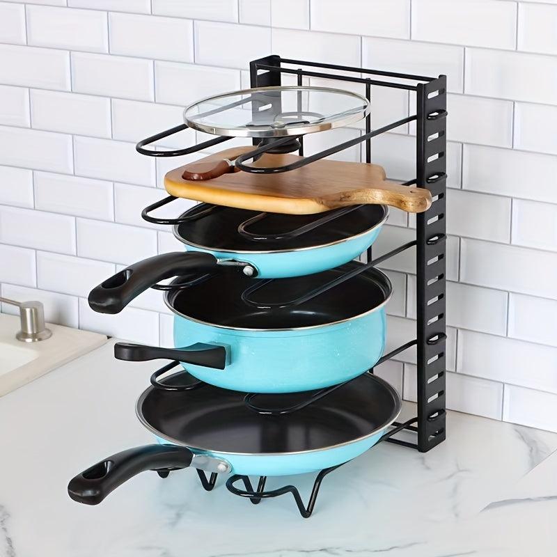 Pot & Pan Organizer 5 layer Removable Foldable Kitchen Storage Rack