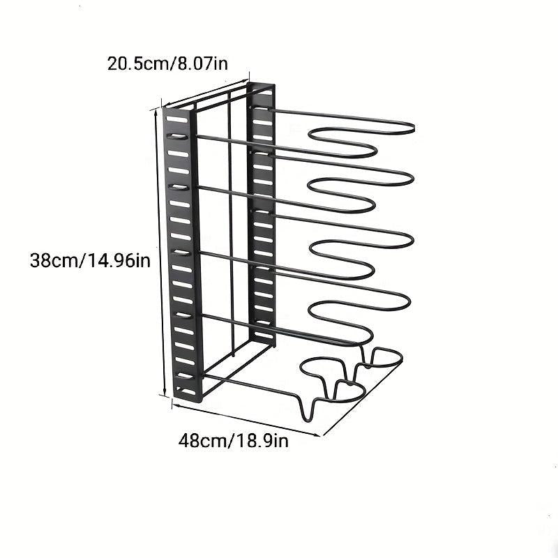 Pot & Pan Organizer 5 layer Removable Foldable Kitchen Storage Rack