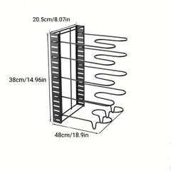 Pot & Pan Organizer 5 layer Removable Foldable Kitchen Storage Rack