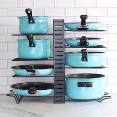 Pot & Pan Organizer 5 layer Removable Foldable Kitchen Storage Rack