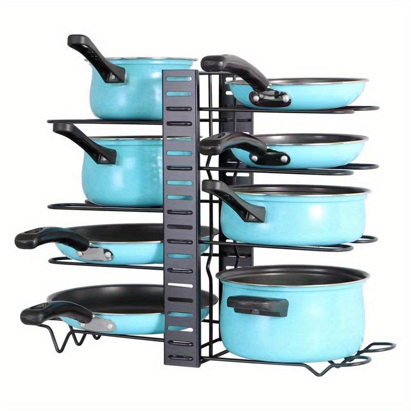 Pot & Pan Organizer 5 layer Removable Foldable Kitchen Storage Rack