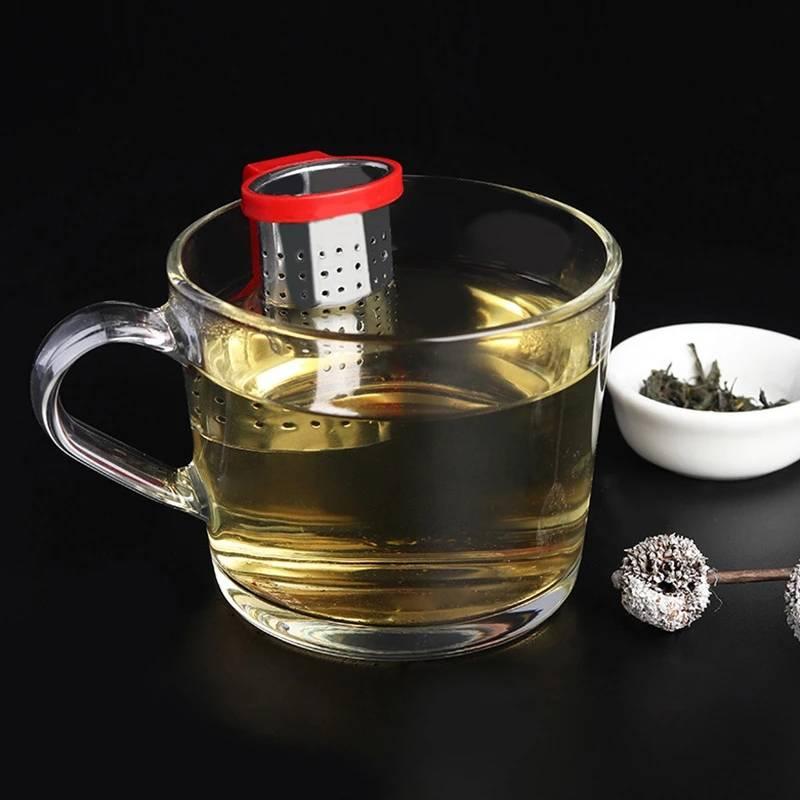 Stainless Steel Tea Infuser Handle Hanging Strainer Herbal Spice Filter