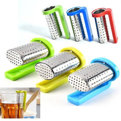 Stainless Steel Tea Infuser Handle Hanging Strainer Herbal Spice Filter