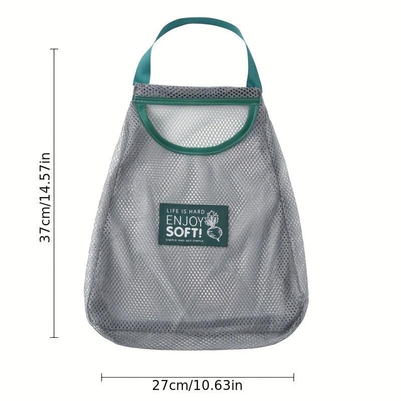 Portable Veg Storage Mesh Bag, Wall-Mounted Fruit Onion Ginger Storage