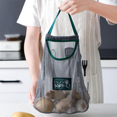 Portable Veg Storage Mesh Bag, Wall-Mounted Fruit Onion Ginger Storage