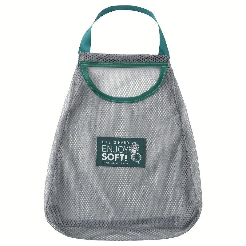 Portable Veg Storage Mesh Bag, Wall-Mounted Fruit Onion Ginger Storage
