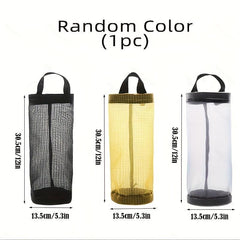 Mesh Hanging Garbage Bag Storage Bag Plastic Bag Holder Wall mounted