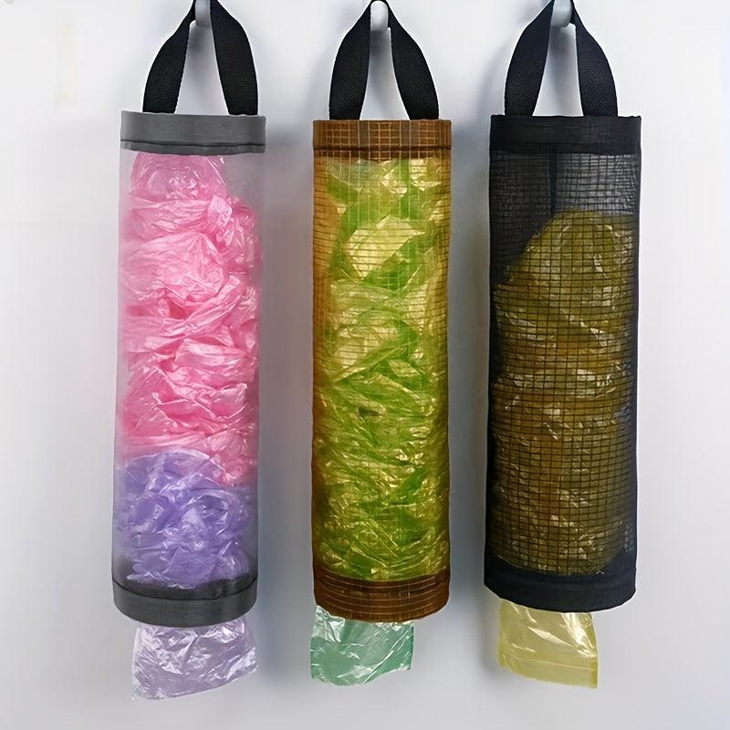 Mesh Hanging Garbage Bag Storage Bag Plastic Bag Holder Wall mounted