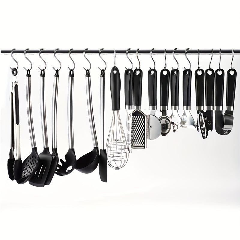 10pcs Stainless Steel S Hooks for Kitchenware Utensils Pots Bags Coat Stand