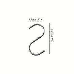 10pcs Stainless Steel S Hooks for Kitchenware Utensils Pots Bags Coat Stand