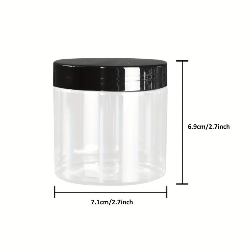 1pc Big Round PET Plastic Jars with Lids