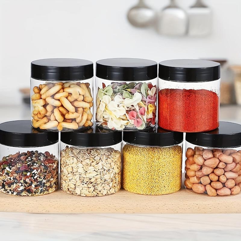 1pc Big Round PET Plastic Jars with Lids