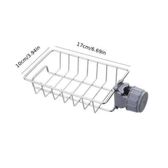 Stainless Steel Faucet Storage Rack for Kitchen and Bathroom Single Layer