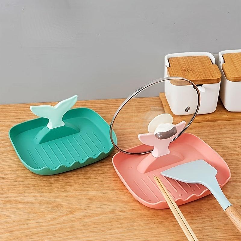 Multifunctional Pot Lid Holder Countertop Shelf Spoon Holder