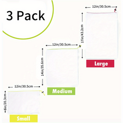 10pcs Reusable Mesh Produce Bags Set with Tare Weight Tags - Eco Friendly