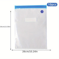 10pcs Plastic Vacuum Packing Bags Food Bag Sealing Mouth Vacuum Pump Compression