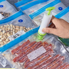 10pcs Plastic Vacuum Packing Bags Food Bag Sealing Mouth Vacuum Pump Compression