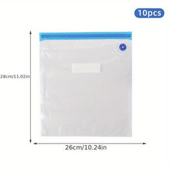 10pcs Plastic Vacuum Packing Bags Food Bag Sealing Mouth Vacuum Pump Compression