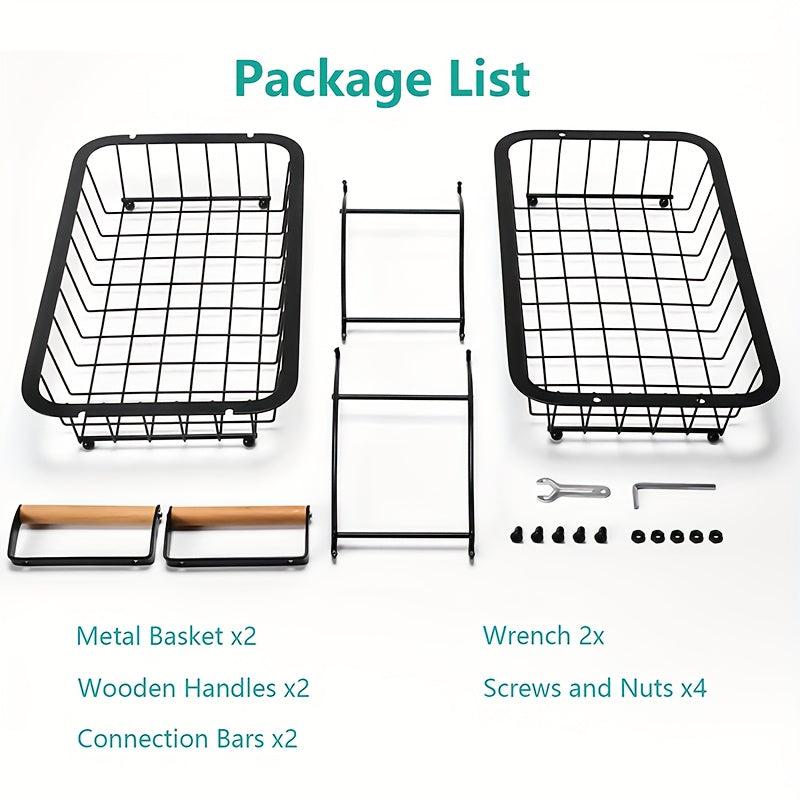2 Tier Countertop Fruit Basket Kitchen Storage Organizer