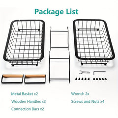 2 Tier Countertop Fruit Basket Kitchen Storage Organizer