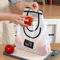 Reusable Hanging Mesh Storage Bags for Fruits and Vegetables