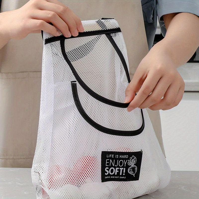 Reusable Hanging Mesh Storage Bags for Fruits and Vegetables