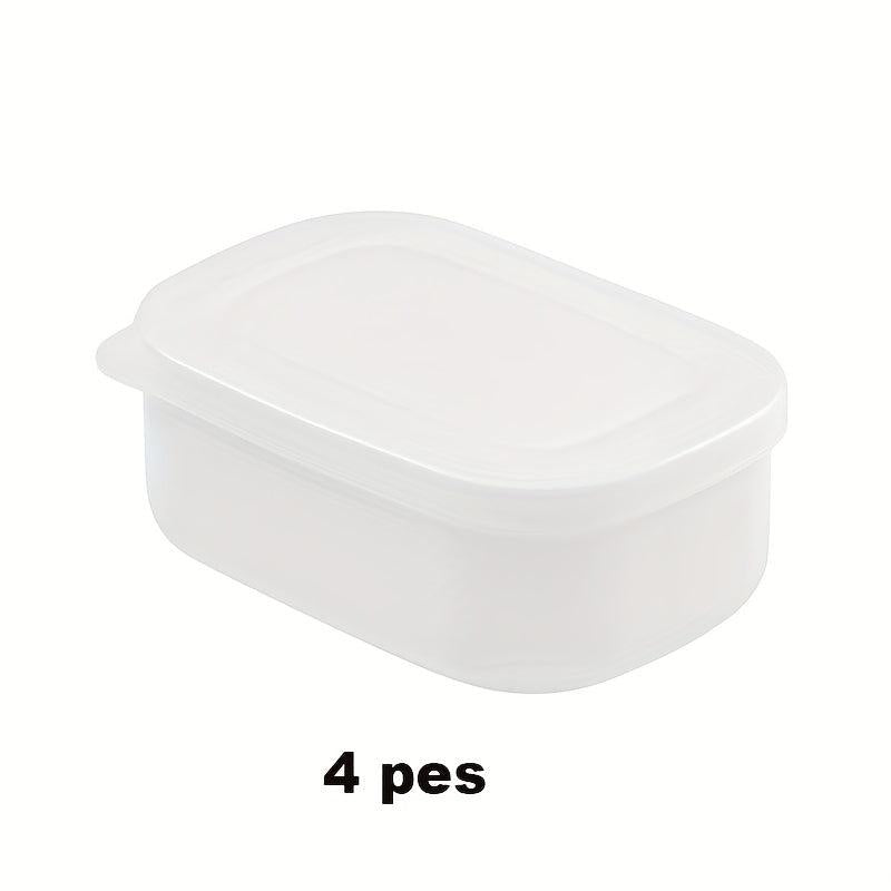 4pcs Heated Small Lunch Box Rice Sub Box Freezer Fresh Box Meal Fruit Bento