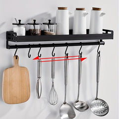 Spice Rack With Hook Pot And Pan Hanger Wall Mounted