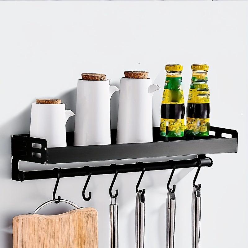 Spice Rack With Hook Pot And Pan Hanger Wall Mounted