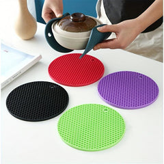 3pcs Round Silicone Honeycomb Insulation Mat Anti scalding Tableware Mat