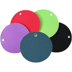 3pcs Round Silicone Honeycomb Insulation Mat Anti scalding Tableware Mat